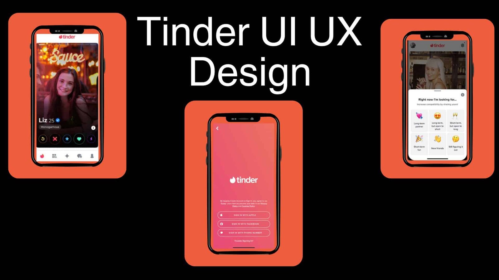 latest UI UX design of tinder